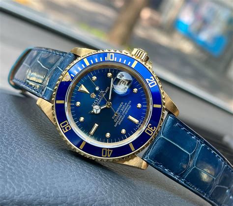 blue rolex watch band